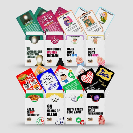 Kids Islamic Printable Cards Bundle